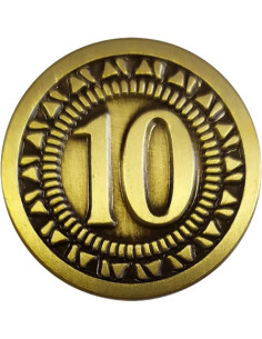 Pièce de monnaie en métal de 10