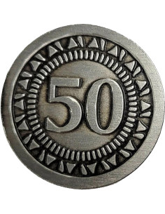 Pièce de monnaie en métal, valeur 50
