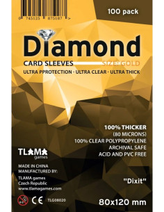Sleeves Diamond Gold 80x120 mm