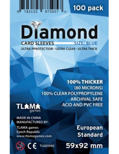 Sleeves Diamond Blue 59x92 mm