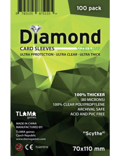 Sleeves Diamond Lime70x110 mm