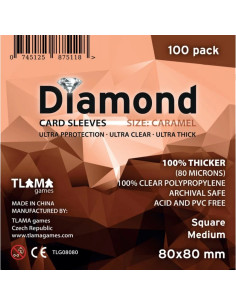 Sleeves Diamond Caramel 80x80 mm