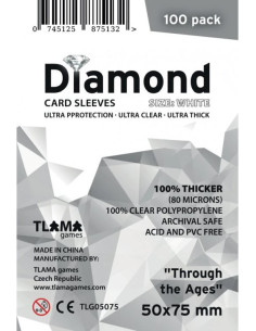 Sleeves Diamond White 50x75 mm