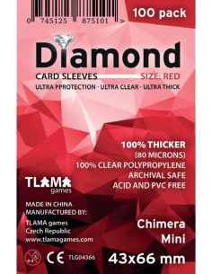 Sleeves Diamond Red 43x66 mm
