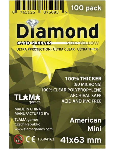 Sleeves Diamond Yellow 41x63 mm
